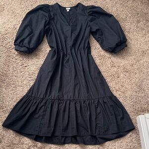 A New Day Dress Women Black Cottagecore Boho Prairie Western Country Size L